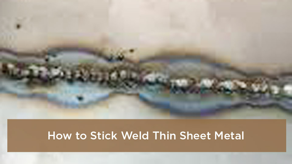 Running a short, fast bead on thin sheet metal with a small E6013 rod