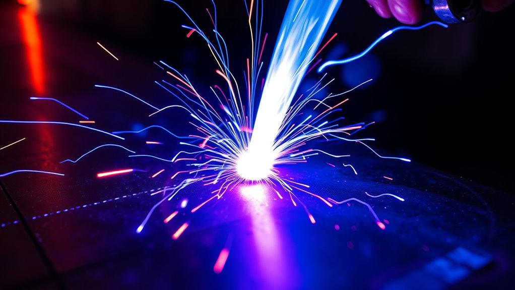 electric arc initiates plasma