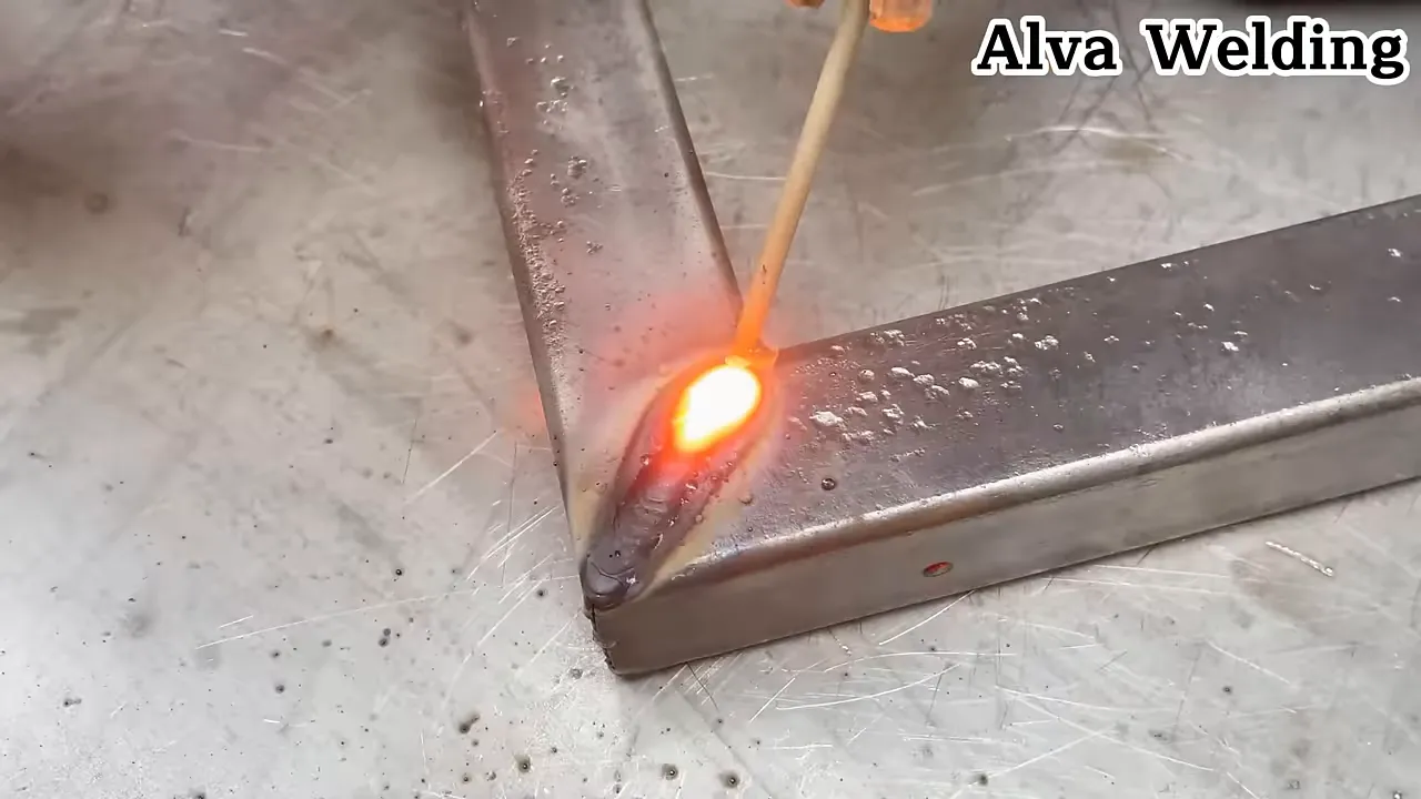 Welding machine dial and setup showing amperage adjustments
