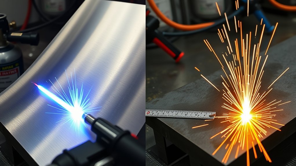 gas selection by metal thickness