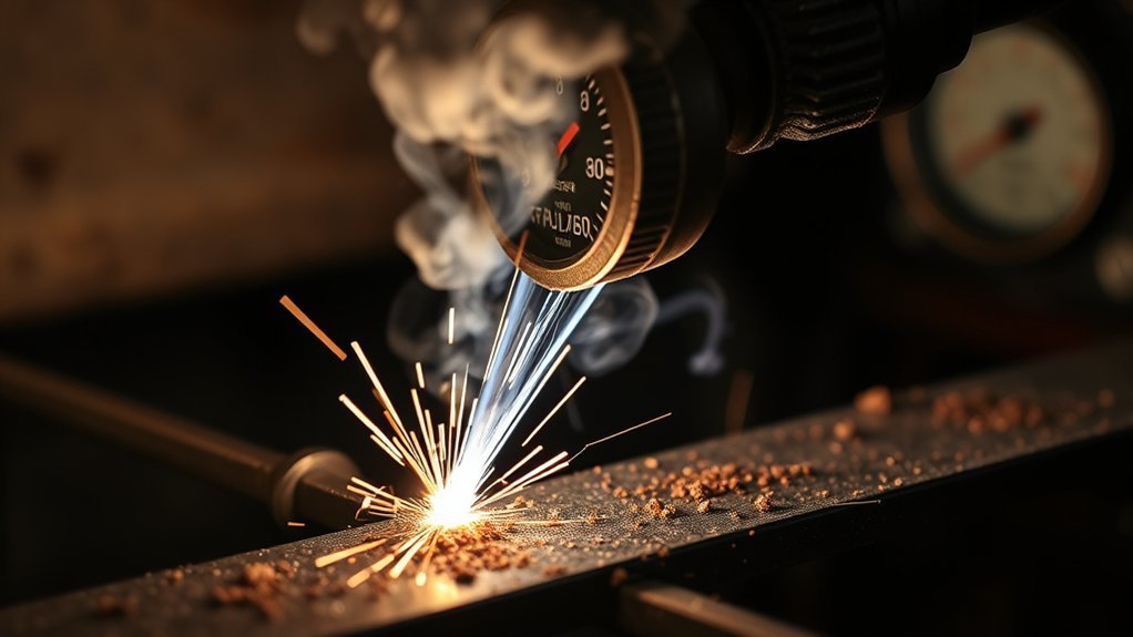 insufficient pressure for cutting