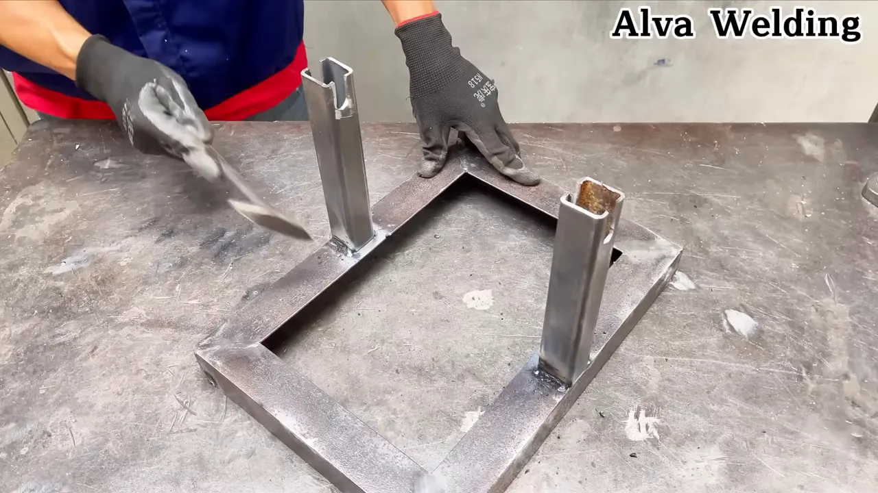 close-up of layered materials inside the prototype