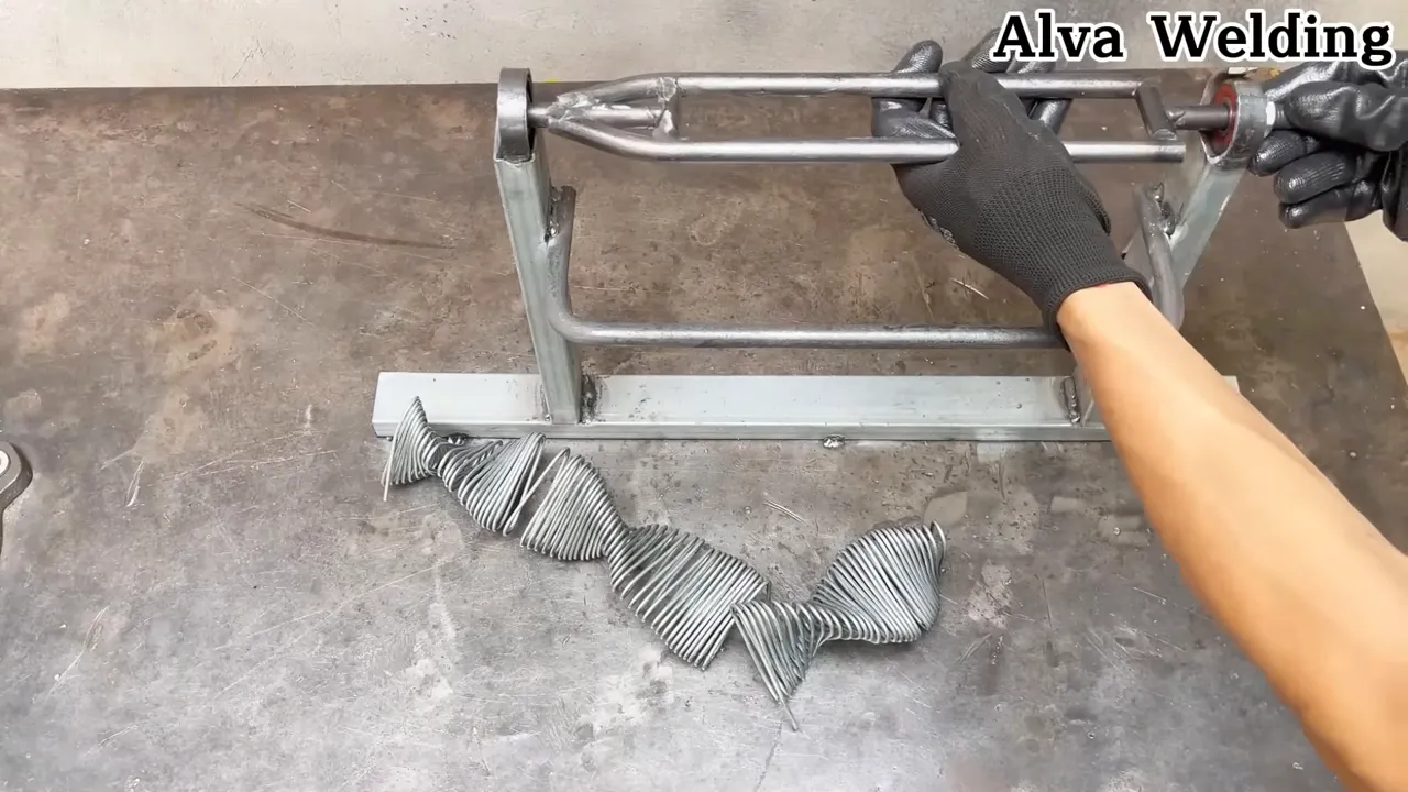 Clamping a pipe in a corner fixture ready for tacking hot dog style