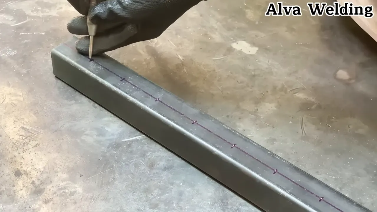 me marking and cutting frame pieces for the mini press