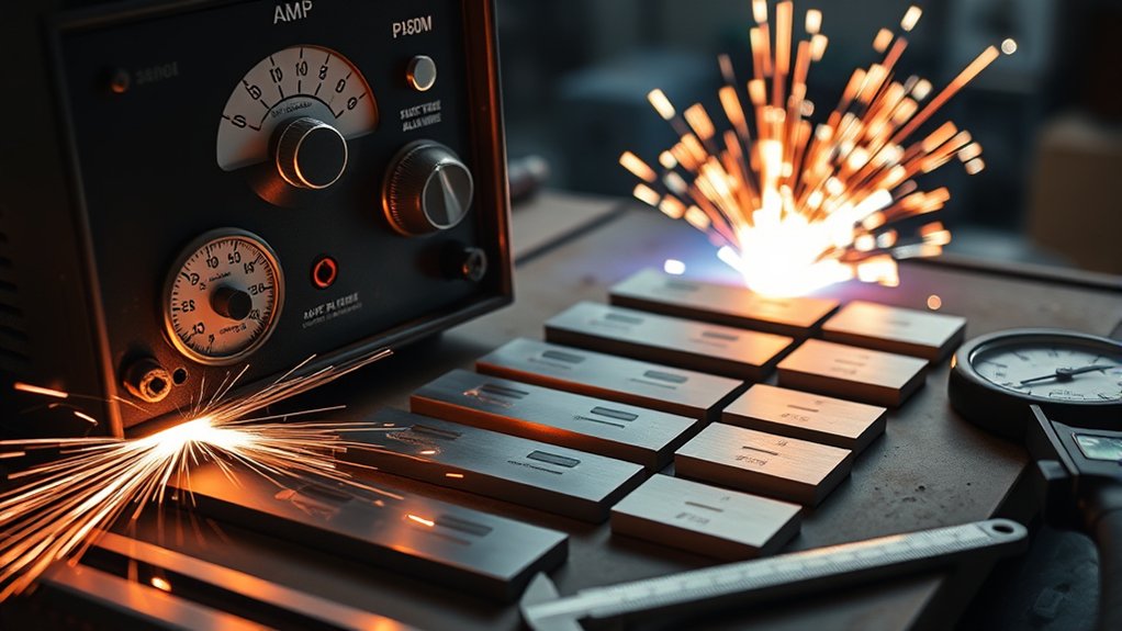 amperage adjustments for materials