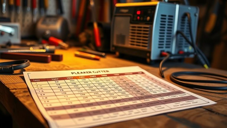 breaker size for plasma cutter