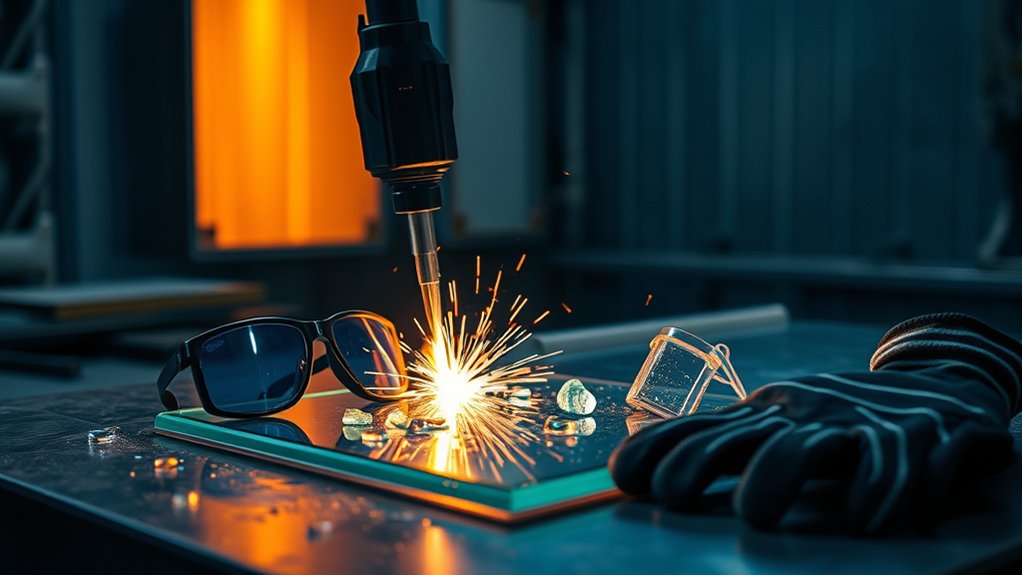 cutting glass with plasma