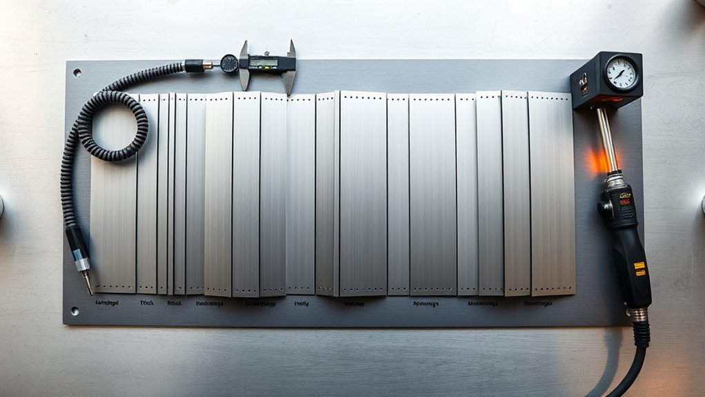 cutting parameters by thickness