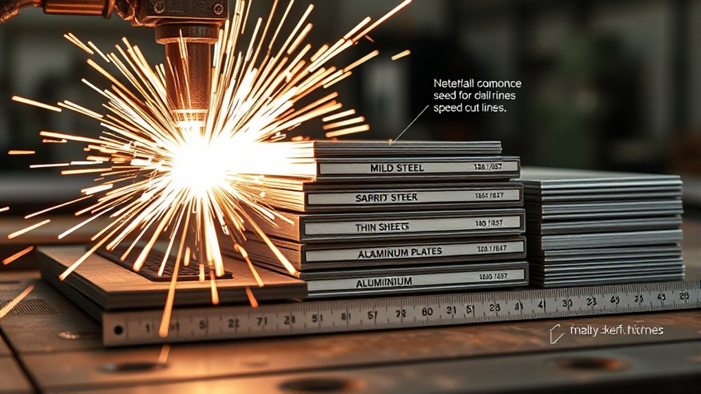 cutting speeds by metal