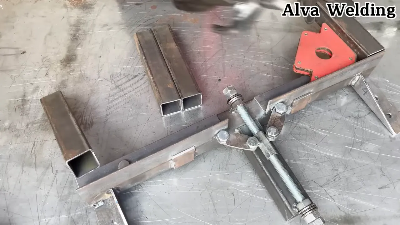 Testing the reinforced workbench by applying force and checking for movement