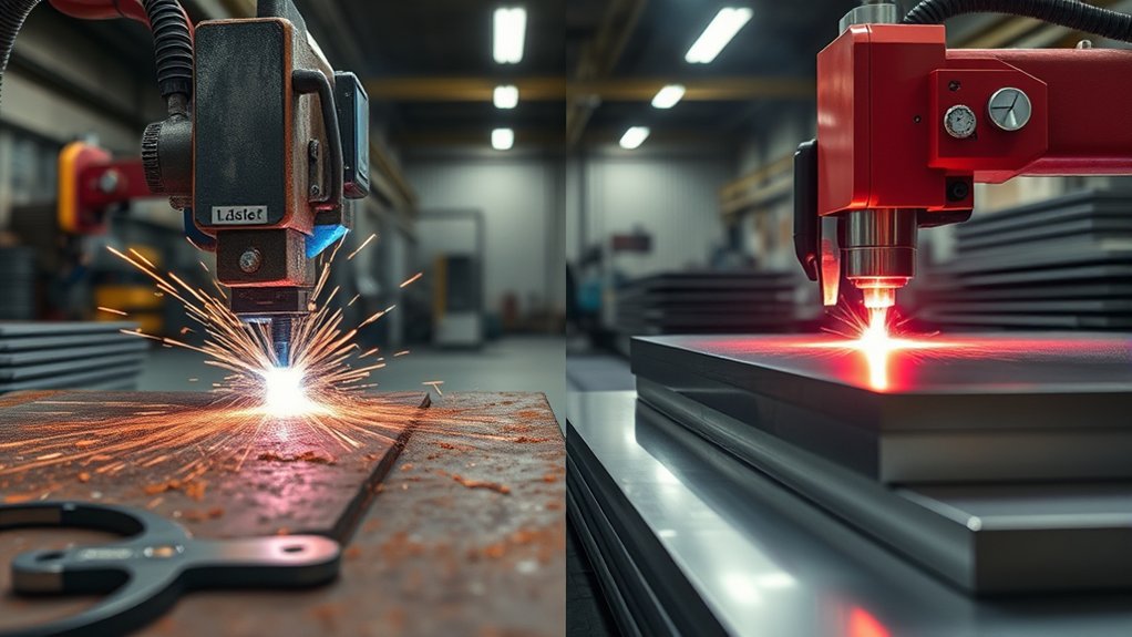 laser for thin plasma for thick