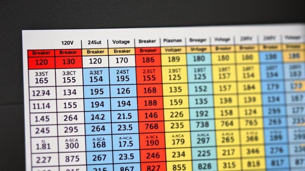 plasma cutter voltage requirements