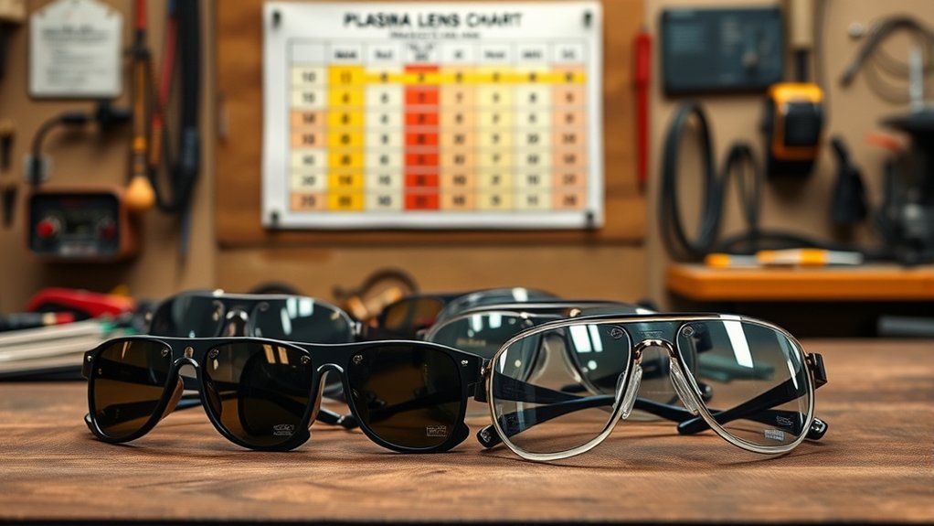 proper lens and face shield