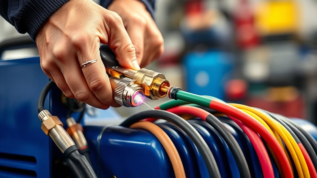 securely connect torch leads