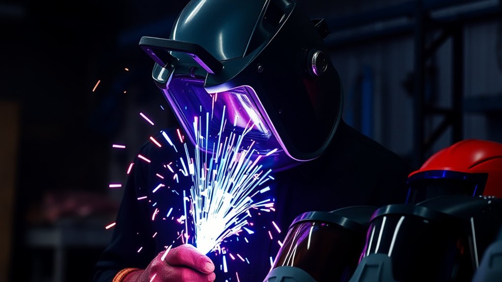 welding helmet visibility adjustments