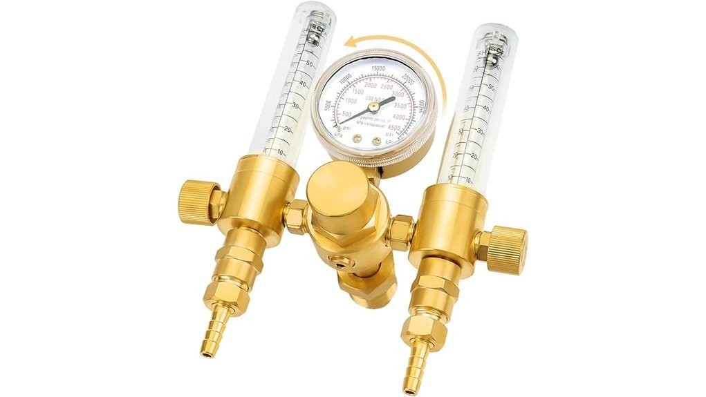 argon regulator flow meter