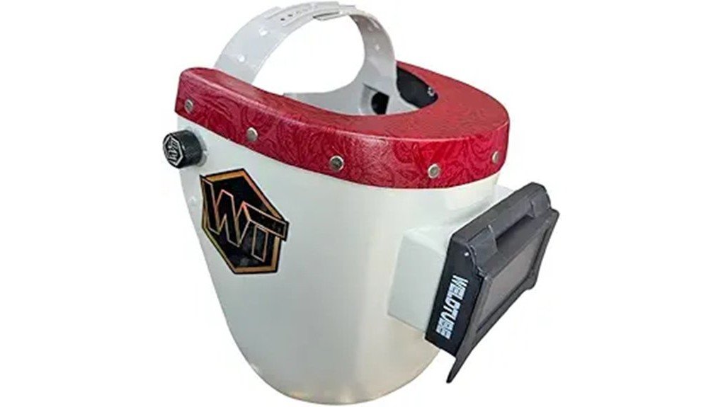 chopped leather welding helmet