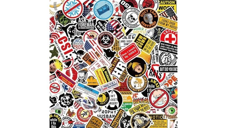 humorous safety helmet stickers
