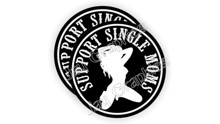 single moms hard hat stickers