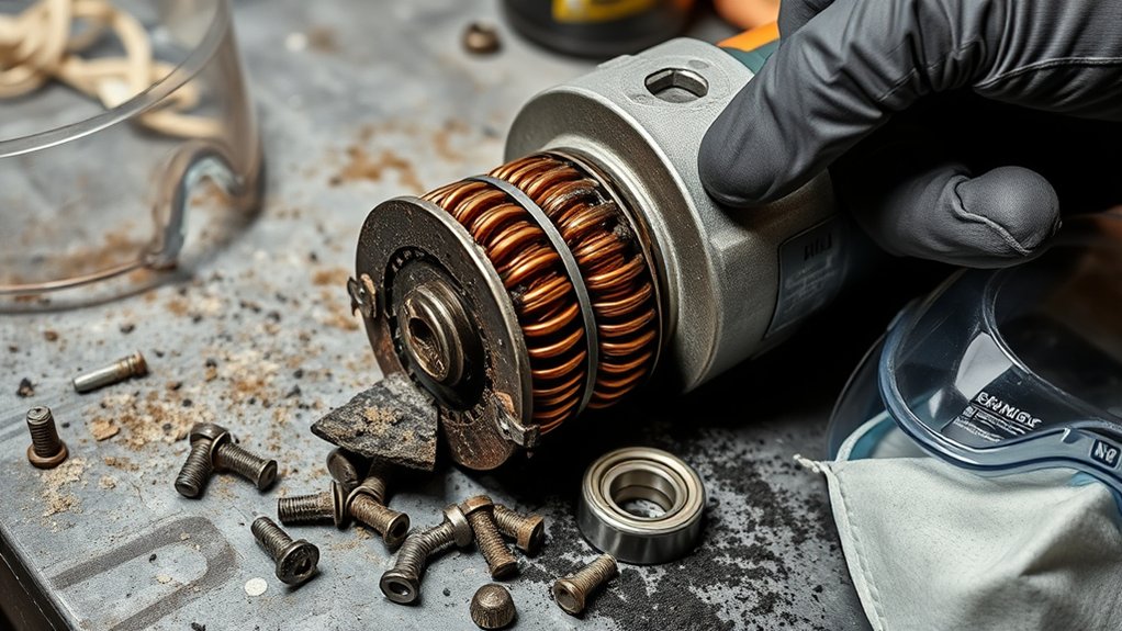 angle grinder armature issues