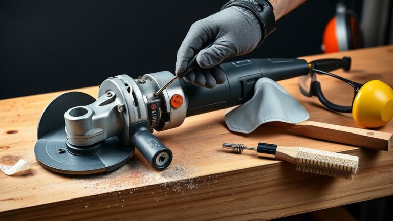 angle grinder brush care