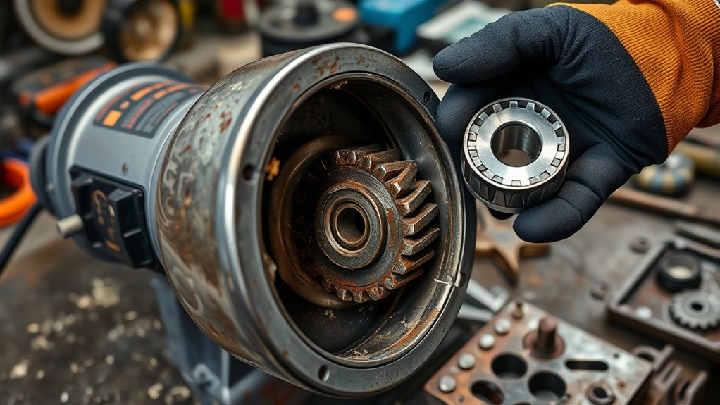 angle grinder gear noise causes