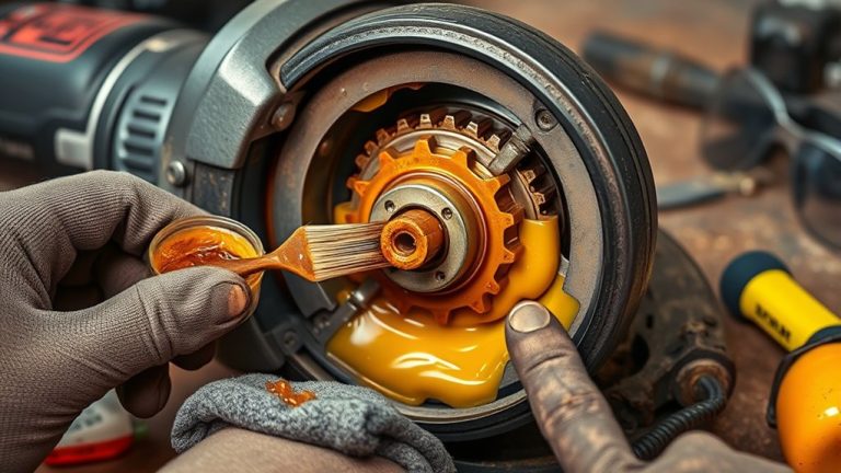 angle grinder gearbox maintenance