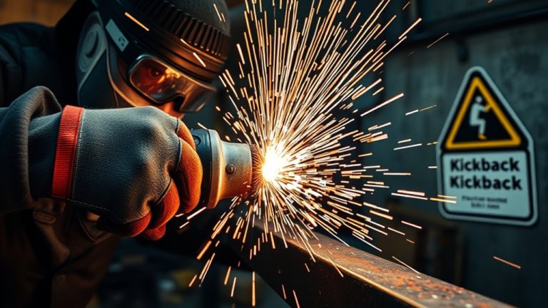 angle grinder kickback prevention