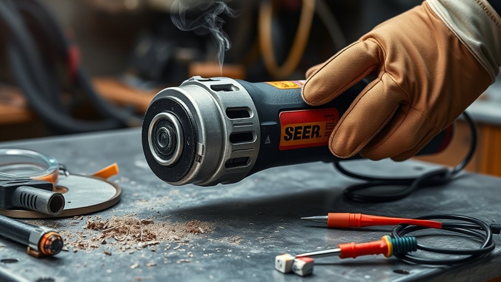 angle grinder overheating solutions