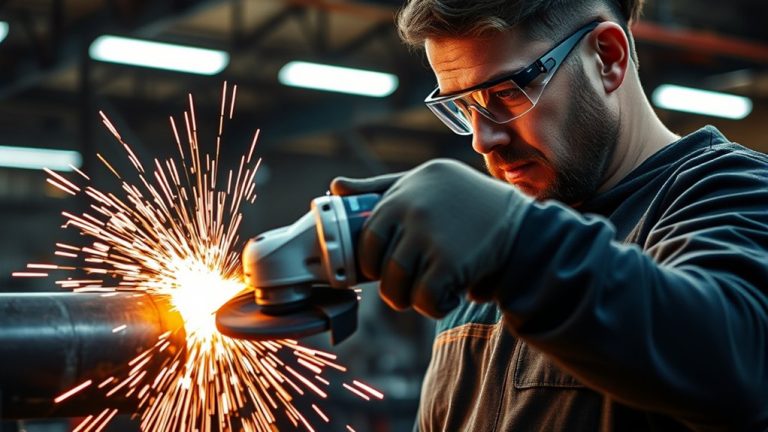 angle grinder safety positioning