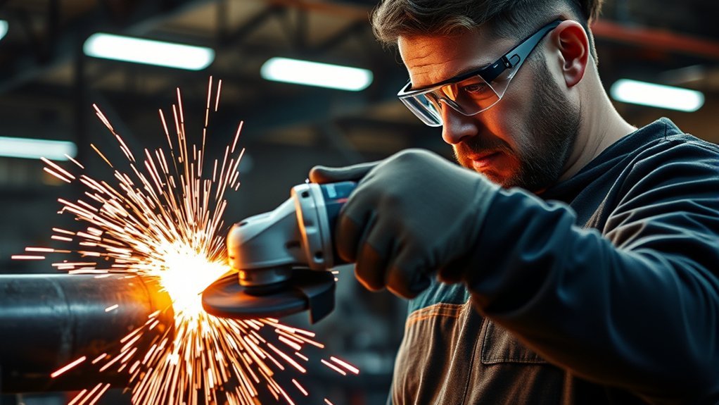 angle grinder safety positioning