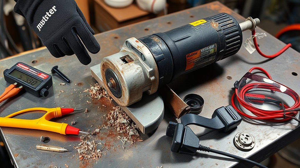 angle grinder troubleshooting steps