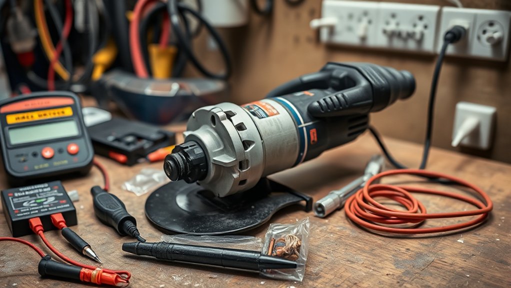 angle grinder troubleshooting steps