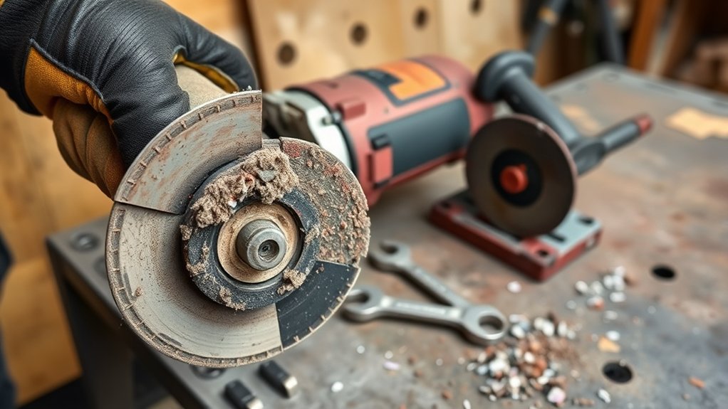 angle grinder vibration causes