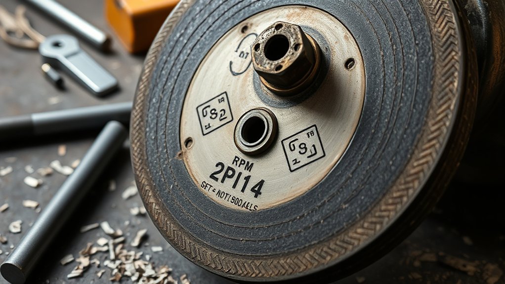 angle grinder wheel markings