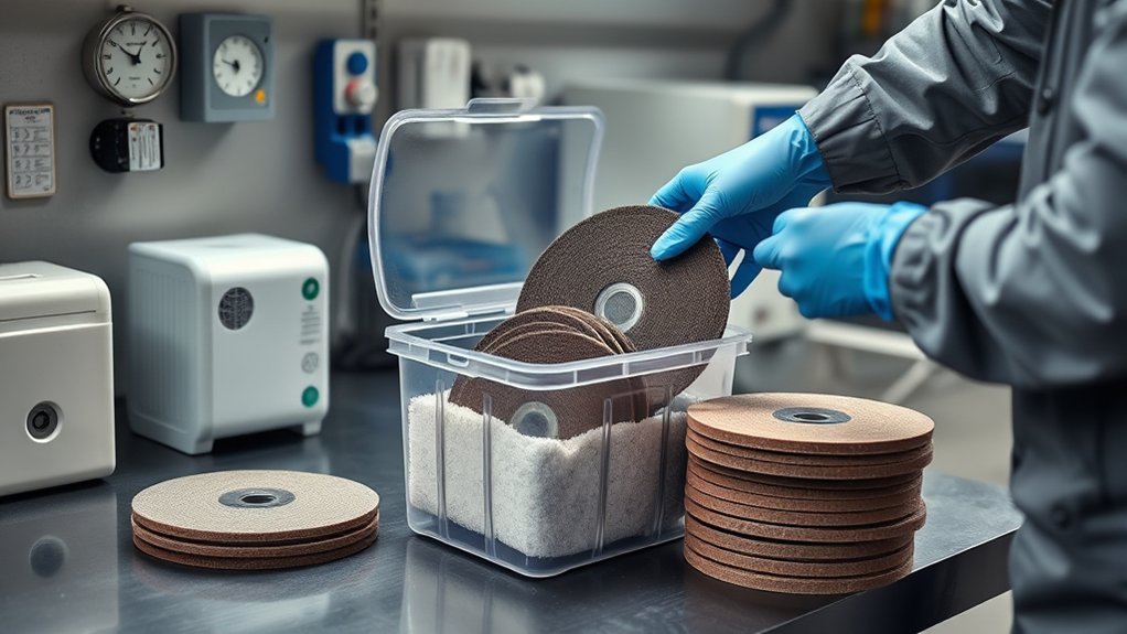 careful handling of discs