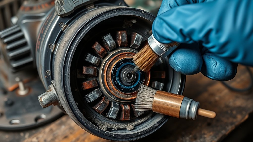 clean angle grinder commutator