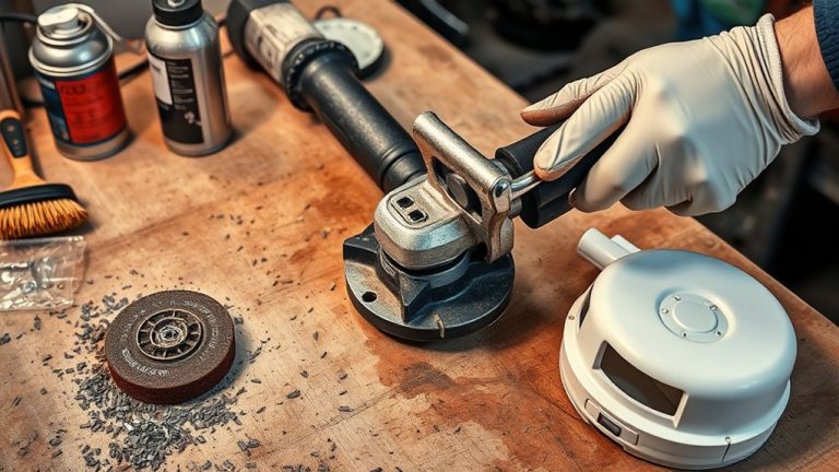 clean angle grinder safely