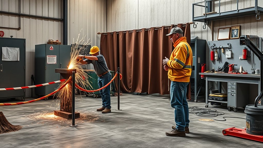 clean safe grinding environment