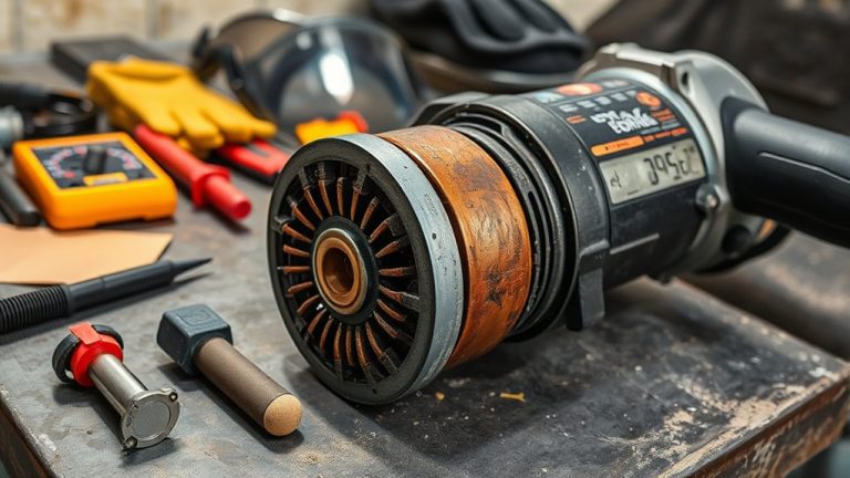 commutator wear in grinders