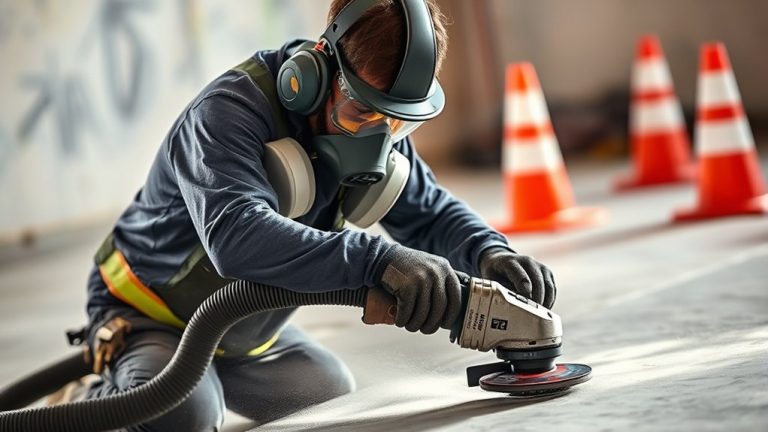 concrete grinding safety gear