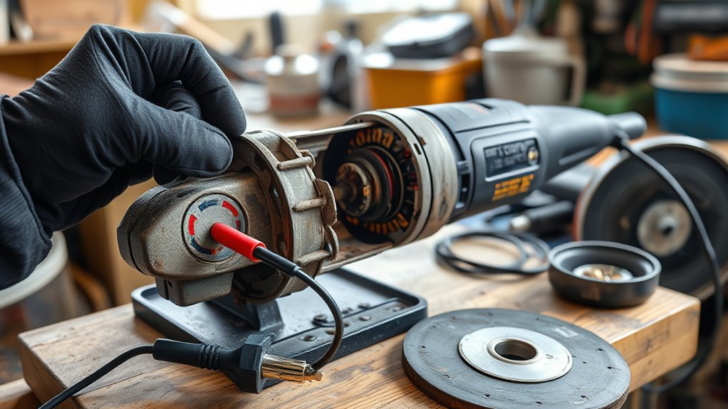 detecting angle grinder overheating