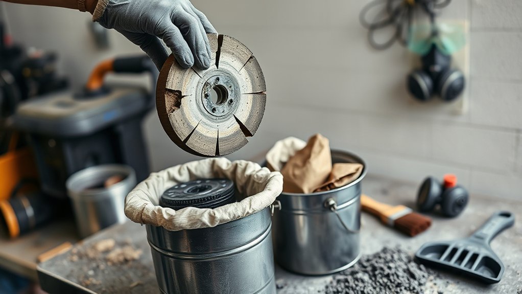 dispose cutoff wheels safely
