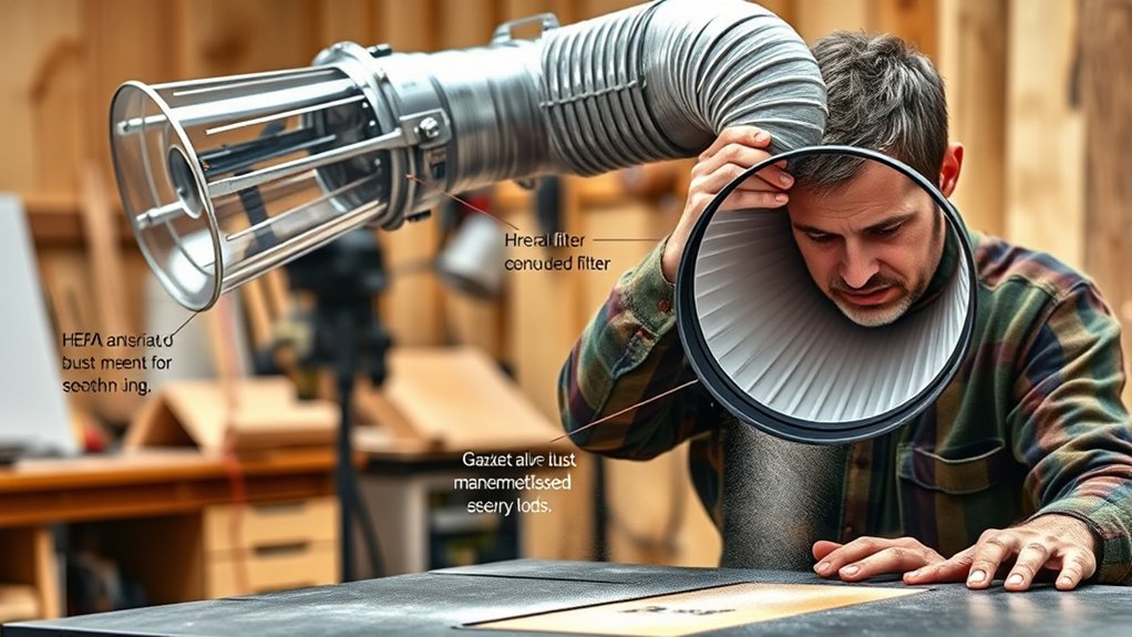 effective dust extraction setup