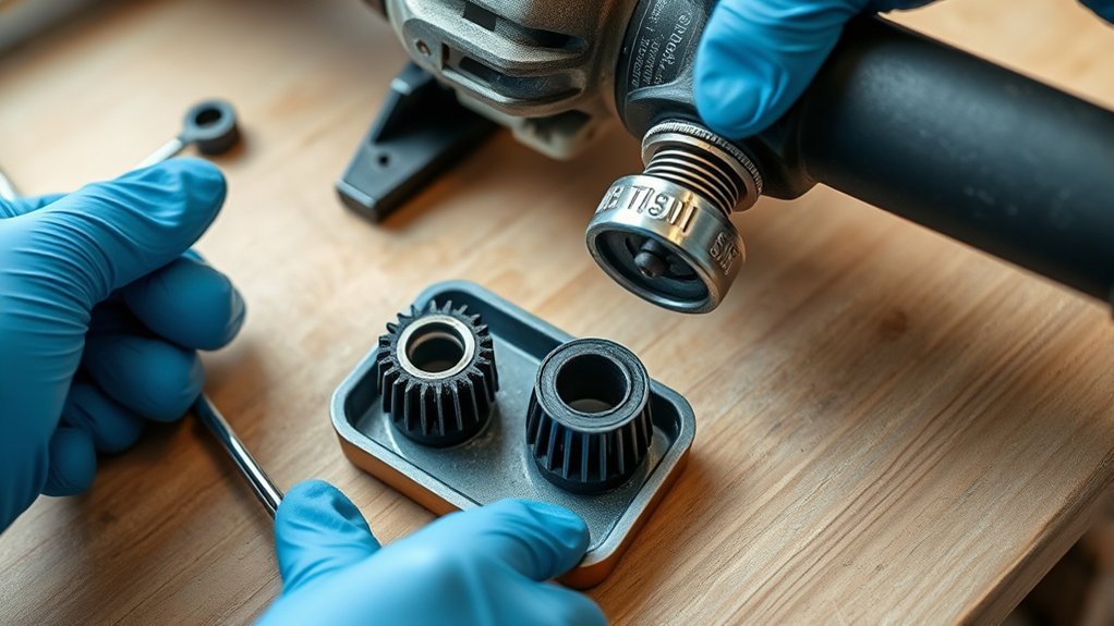 inspect angle grinder brushes