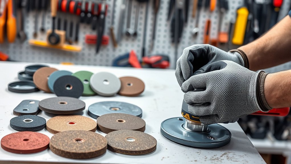 install angle grinder pad