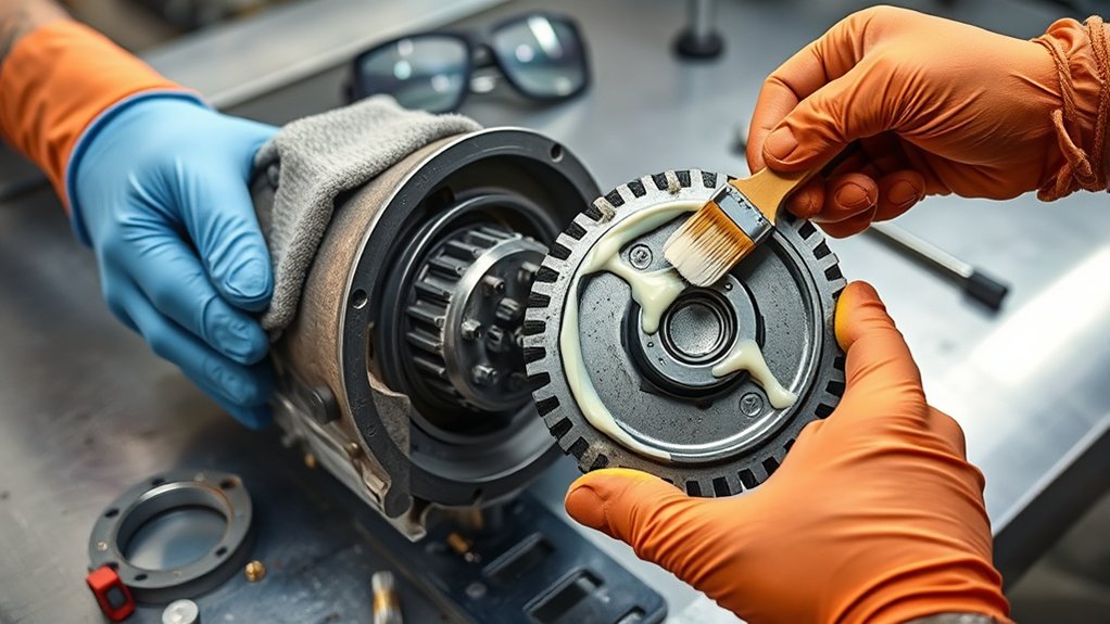 lubricate angle grinder gearbox