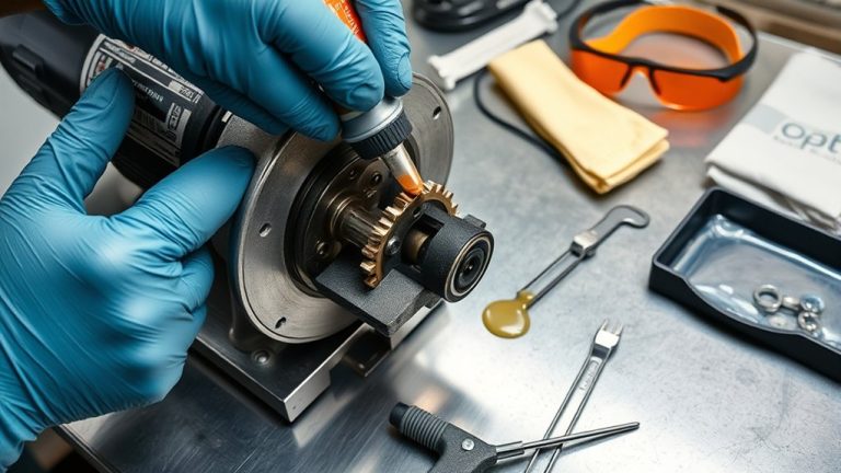 lubricate angle grinder gearbox