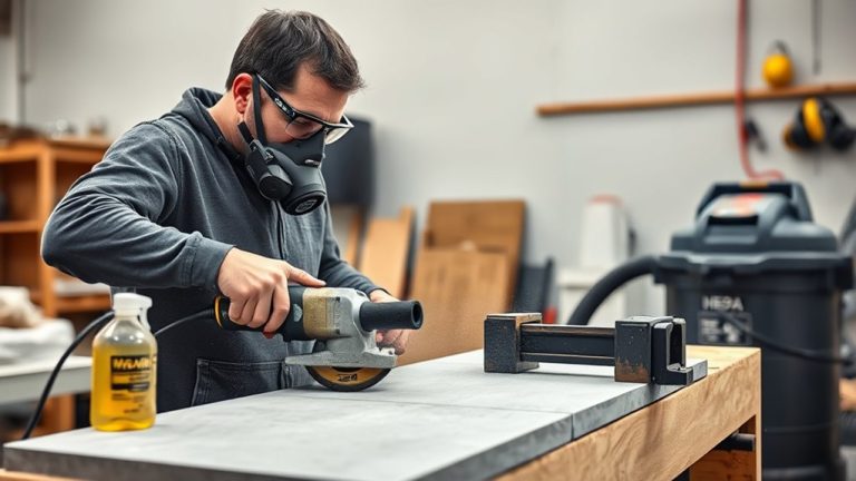 minimize dust while grinding