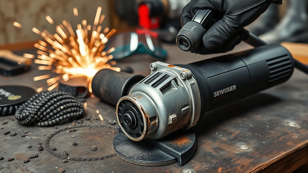 prevent angle grinder overheating